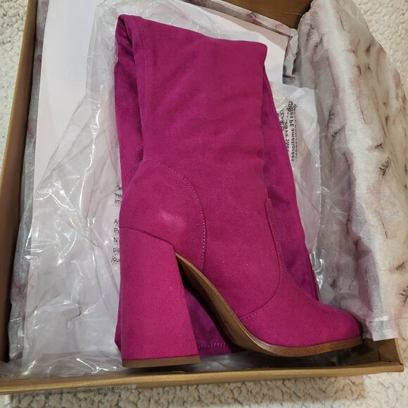 Jessica Simpson Women's Brixten Over The Knee Boot, Berry Blast size 5.5 - Picture 4 of 5
